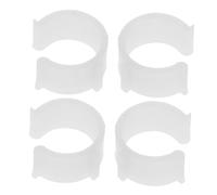 BEBEMOKO 4pcs U-Shaped Anti-Slip Curtain Rod Holders with Elastic Buckle Lightweight Plastic Backdrop Stand Fastener for Rods Easy Install Support Brackets for Secure Curtain Pole Fixing