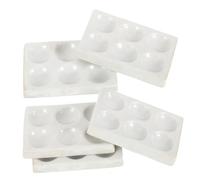 BEBEMOKO 5 pcs Porcelain Ceramic Spot Reaction Plate with Laboratory Chemical Testing Tile for Chemistry Experiments