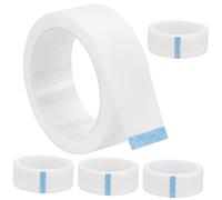 BEBEMOKO 5 Rolls Lash Extension Tape Wide Non Woven Fabric Breathable Eyelash Adhesive Strips for Makeup Salon Use Gentle Skin Protection Per White