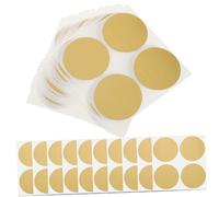 BEBEMOKO 50pcs Round Scratch Off Stickers Gold Adhesive DIY Labels for Party Games Prize Reveal Interactive Props for Birthdays Weddings Gender Reveal Fun