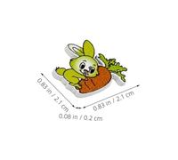 BEBEMOKO 50Pcs Wooden Easter Bunny Buttons with Carrot Design for DIY Sewing Crafts Safe Natural Material Decorative Buttons for Clothes Hats Bags Sweaters and Handmade Accessories