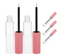 BEBEMOKO 5pcs 10ml Plastic Eyeliner Tubes with Leakproof Lids and Sturdy Design, Empty Cosmetic Containers for DIY Eyelash Extension Liquid Storage, for Travel and Home Use