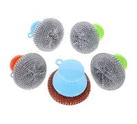 BEBEMOKO 5sets Kitchen Wire Brush Set Dish Brush for Washing up Scrubber Non-scratch Scourers Grill Cleaning Block Pan Cleaning Metal Scrubber