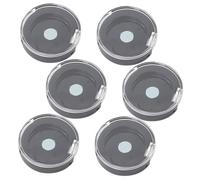 BEBEMOKO 6pcs Black Single Color Eyeshadow Boxes Empty Magnetic Eyeshadow Holders Compact Storage Containers for Travel and Daily Makeup Organization