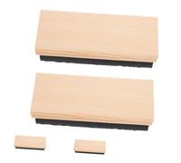 BEBEMOKO 6PCS Campus Style Wood Felt Chalkboard Erasers for Classroom Office Use Ergonomic Grip Wood Construction Efficient Chalk Removal Suitable for Teachers