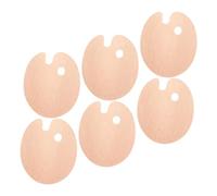 BEBEMOKO 6pcs Color Mixing Tray Artist Paint Palette Oval Paint Palette Wood Wood Tray Pigment Art Pallet Pallet for Artist Tool Beige
