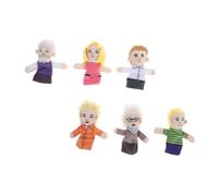 BEBEMOKO 6pcs Family Members Puppet Set Soft Plush Finger Puppets for Interactive Storytelling Educational Playtime Party Favors Comfortable Material