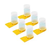 BEBEMOKO 6Pcs Hive Entrance Bee Feeders Plastic Water Dispenser Bottles for Bees Sugar Water Feeding Beehive Replacement No Leakage Easy to Use Beekeeping Supplies