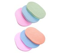 BEBEMOKO 6Pcs Multi-Function Facial Sponges for Travel and Household Use Thickened and Thin Soft Face Scrubbers for Makeup Removal Control Comfortable Handheld Random Color