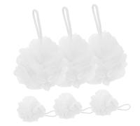 BEBEMOKO 6pcs Portable Bathing Balls Shower Sponges for Adults Skin-Friendly PE Material Soft Exfoliating Loofahs for Daily Deep Cleansing Convenient Household Bath Puff