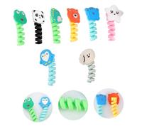 BEBEMOKO 8 Pcs Cartoon Animal Cable Protectors Flexible Anti-cracking Data Cord Sleeves Wire Wrappers for Earphone USB Charger Cables Wear-resistant