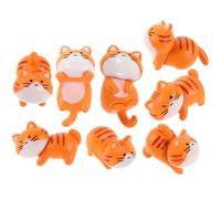 BEBEMOKO 8pcs Mini Cat Dashboard Decorations Resin Figurines for Car Console and Home Desk DIY Cute Animal Ornaments with Realistic Detailing Space-saving Car Accessories for Cat Lovers