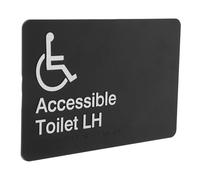 BEBEMOKO Accessible Disabled Toilet Sign with Braille for Restroom Door Handicap Bathroom Signage Enhancing Inclusivity and Public Accessibility Clear Visual Design for Disabled and