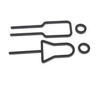 BEBEMOKO Acrylic Bathroom Sign with Modern Male Female Restroom Symbols Stick Toilet Door Sign for Clear Identification Decorative Matte Black Finish for Stylish Washroom Decor