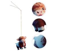 BEBEMOKO Acrylic Highland Cow Hanging Ornament Decorative Pendant for Home Xmas Tree Bedroom Living Room Party Decoration