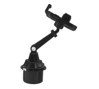 BEBEMOKO Adjustable Car Cup Phone Holder Mount Stand for Center Console Backseat Secure Grip Anti-slip Phone Cradle with Multi-angle Viewing Easy Installation Organizer for Drinks Small