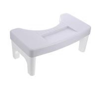 BEBEMOKO Anti-slip Toilet Step Stool for Adults Multi-functional Bathroom Footrest Seat Wear-resistant Non-slip Footstool for Elderly and Potty Training Minimalist Grey and White Design