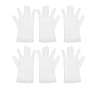 BEBEMOKO Billiards Referee Gloves Hand White 3 Pairs Breathable Polyester-cotton Material Comfortable and Versatile Pool Gloves for Snooker Competition and Official Events