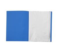 BEBEMOKO Blue Art Portfolio Folder with Clear Plastic Sleeves PP Material Presentation Storage Book for Artists Project Folders File Protectors and Document Display
