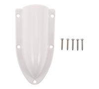 BEBEMOKO Boat Exhaust Vent Cover Clam Shell Cover with Elongated Structure Plastic Material White Colour Enhanced Drainage Design Easy Installation Outdoor Marine Accessory with Mounting