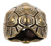 BEBEMOKO Brass Turtle Shell Keyring Pendant with Bell, Vintage Turtle Charm for Keychain Accessories and DIY Crafts, Unique Tortoise Shell Hanging Ornament Suitable for Car