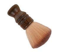 BEBEMOKO Broken Hair Brush with Wooden Handle Small Portable Barber Tool for Hair Cutting and Beard Cleaning Soft Bristle Salon Brush Gentle Skin