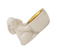 BEBEMOKO Ceramic Rabbit Statue Incense Cone Holder for Home Decor Versatile Aromatherapy Burner with Cute Kawaii Design for Meditation Tea Rooms Bedrooms and Office Spaces