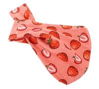 BEBEMOKO Cotton Linen Knit Wristlet Handbag with Cute Strawberry Pattern Portable Wrist Bag for Women and Soft Breathable Storage Pouch Functional Fashion Accessory for Daily Use