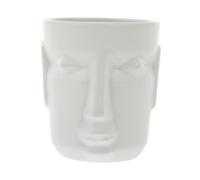 BEBEMOKO Creative Ceramic God Statue Cocktail Cup for Home Bar White Face Design Compact Lightweight Coffee Mug Practical Water Holder and Decorative Family