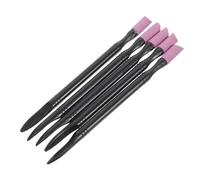 BEBEMOKO Dual-end Nail Sanding Pen 5pcs Set Black Quartz Manicure Nail Art Sculpture Tool Dead Skin Remover Accessory for Home and Salon Use