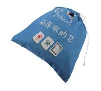BEBEMOKO Dustproof Drawstring Mahjong Tiles Bag Portable Fabric Organizer Pouch for Travel Casual Gatherings Stylish Mahjong Storage Holder for Board Game Enthusiasts