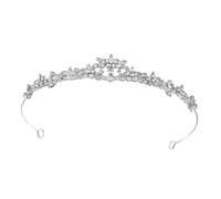 BEBEMOKO Elegant Crystal Bridal Crown Headband with Rhinestone Sparkle Ergonomic Fit Wedding Hair Accessory for Women Comfortable Thin Tiara for Vintage and Modern Dresses Keepsake