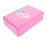 BEBEMOKO EVA Yoga Training Block for Dance and Pilates Non-slip High-density Exercise Brick for Leg Stretching Balance Improvement and Flexibility Enhancement Pink Mermaid Design