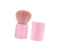 BEBEMOKO Flexible Loose Powder Makeup Brush Pink Retractable Blush Applicator for Face Foundation Travel Cosmetic Supplies