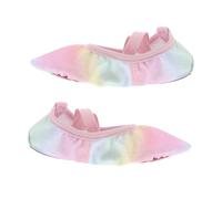 BEBEMOKO Girl Ballet Shoes Soft Sole Dance Slippers with Slip Design for Stage Performance and Yoga Lightweight Durable Competition Dance Footwear Gradient Pink