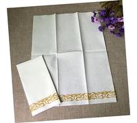 BEBEMOKO Golden Floral Printed Napkins 40x30cm 50 Pcs Thick Paper Towels for Weddings Birthday Parties and Events Elegant Disposable Serviettes for Table Decor