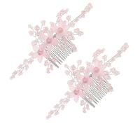 BEBEMOKO Handmade Crystal Bridal Hair Comb with Acrylic Rhinestones Lightweight Wedding Hair Accessory for Bridesmaids and Bride Intricate Handwoven Design Fit for Elegant Wedding Styles