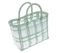 BEBEMOKO Handwoven Jelly Bag Small Hand Basket Grocery Tote for Women Shopping Beach Storage Compact Lightweight with Strong Repairable Design
