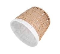 BEBEMOKO Handwoven Paper Rope Bread Basket with Cotton Liner Wicker Organizer for Fruits Snacks and Kitchen Storage Multifunctional Rustic Serving Tray for Home and Picnic Use