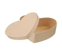 BEBEMOKO Heart Shaped DIY Kraft Paper Box Candy Storage 10-Pack Decorative Packaging for Valentine's Day and Special Occasions