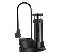 BEBEMOKO High Pressure Foot Pump with Gauge Portable Multi Use Inflatable Tire Pump for Bikes Motorcycles Sports Balls and Pool Floats Compact and Lightweight Air Inflator for Easy
