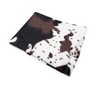 BEBEMOKO Imitation Cow Print Carpet Rug Anti-slip Latex Backing, Polyester Material Floor Mat for Door Mat Use, Multifunctional and Fashionable Black Shaggy Rug for Home