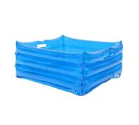 BEBEMOKO Inflatable Foot Soaker Basin Portable Collapsible Foot Bath Tub with Handles Blue for Outdoor and Pet Washing