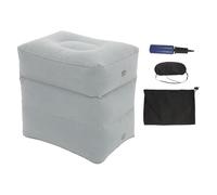 BEBEMOKO Inflatable Footrest PVC Travel Foot Rest Comfortable to The Touch Reduces Leg Swelling with Accessory Under Desk at Work and Airplane Travel Random Color