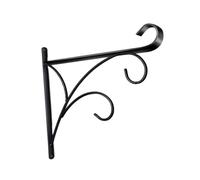 BEBEMOKO Iron Flowerpot Hook Wall Hanging Plant Hanger Bracket for Outdoor Balcony Garden Stable Structure Plant Hook for Vertical Gardening Black