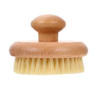 BEBEMOKO Lightweight Wood Bath Scrubber Shower Cleaner with Massage Function Comfortable Handheld Body Brush for Skin Exfoliation Home Use