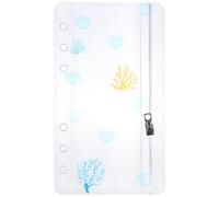 BEBEMOKO Loose-Leaf Binder Zipper Bag Binder Pocket Notebook Refill A6 Size PVC Material Thin Design Organizational Training Study Use for Young with Removable Zipper Pouch Document Pouch