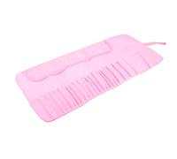BEBEMOKO Makeup Brush Case and Travel Makeup Brush Organizer Large Capacity Waterproof Rolling Pouch with Belt Strap for Women’s Travel and Daily Use (Pink