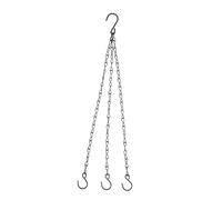 BEBEMOKO Metal Hanging Basket Chain with S-Hook Black Iron for Flower Pots Birdcages Garden Plant Hangers Replacement for Outdoor Indoor Use