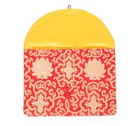 BEBEMOKO Multi Function Silk Brocade Organizer Pouch with Chinese Knot Elegant Embroidery Envelope for Storing Documents Buddhist Scriptures Cards for Any Occasion